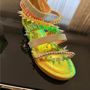 Cape Robbin Neon Spiked Sandals